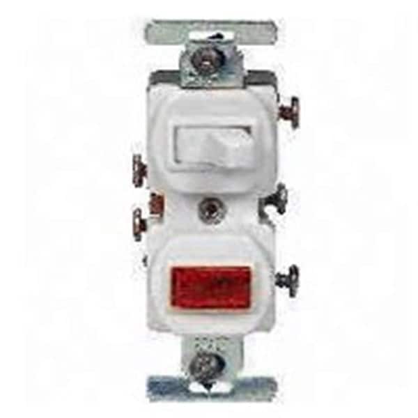 Yhior 277W-BOX 15-Amp 120-Volt Combination 1-Pole Switch And Pilot Light - White YH106302 - main